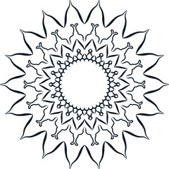 Single vector decorative element isolated on white background. 