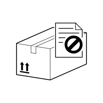 Packing box with forbidden or confidential