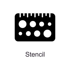 Stencil vector Solid Icon Design illustration. Home Improvements Symbol on White background EPS 10 File