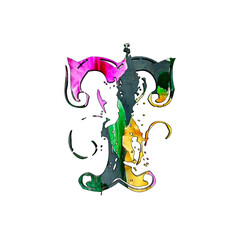 T Letter Flower Cool Logo Design