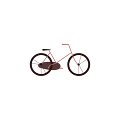 Vector illustration. Bicycle isolated on white background.