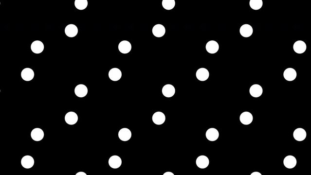 Black and white animated geometric pattern. Circles in minimal dynamic mosaic. Motion graphic background in a flat design	