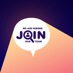 We are hiring, join our team illustration