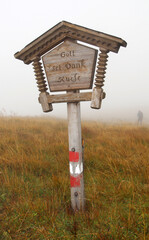 Beschilderung am Wanderweg
