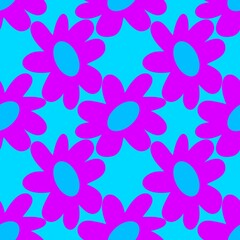Simple floral seamless pattern with flowers for fabrics and cards and linens and kids and wrapping paper