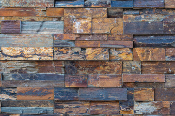 Beautiful image with brick wall in colors in different sizes