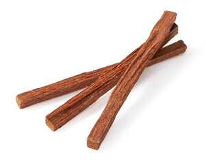 sandalwood sticks isolated on white background