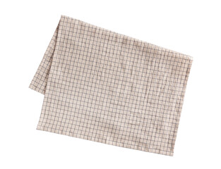 Brown Checkered napkin folded napkin cotton fabric.
