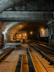 Fototapeta na wymiar subway, tunnel, rails