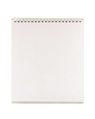 Empty spiral memo pad isolated in a white background.