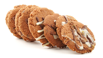 Cookies on a white background