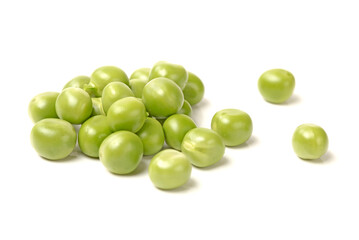 green peas isolated on white