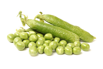 green peas isolated on white