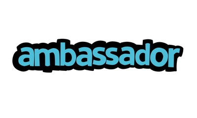 AMBASSADOR writing vector design on white background