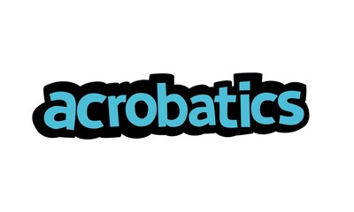 ACROBATICS  writing vector design on white background