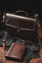 Businessman bag with notebook