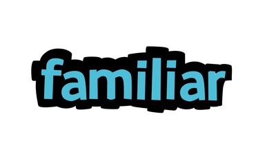 FAMILIAR writing vector design on white background