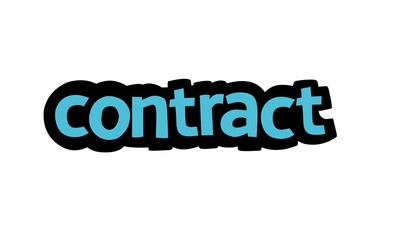 CONTRACT writing vector design on white background