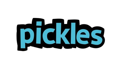 PICKLES writing vector design on white background