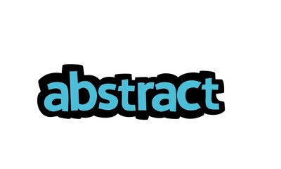 ABSTRSCT writing vector design on white background