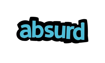 ABSURD  writing vector design on white background