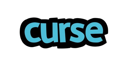 CURSE  writing vector design on white background