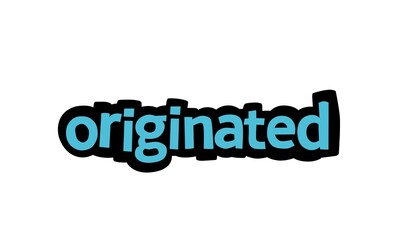 ORIGINATED writing vector design on white background
