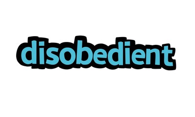 ISOBEDIENT writing vector design on white background