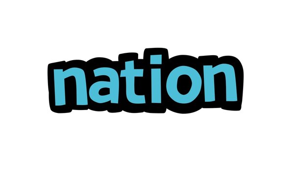 NATION writing vector design on white background