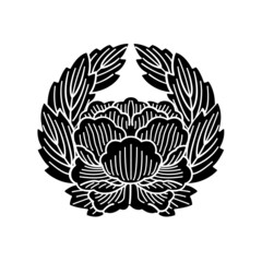 牡丹紋・変り葉上り牡丹（かわりはあがりぼたん）