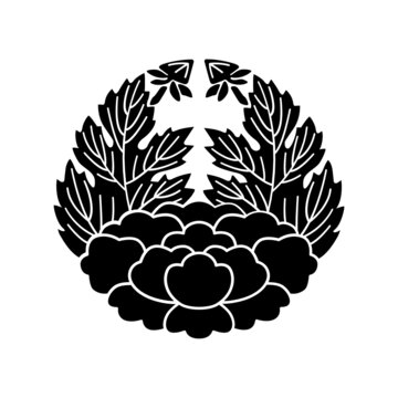 牡丹紋・葉鬼杏葉牡丹（はおにぎょうようぼたん）