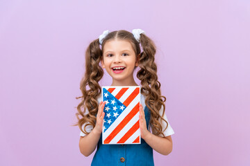 Studying abroad, A schoolgirl reading an English textbook, children's education in the USA, Obtaining a certificate in the United States of America.