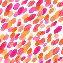 stains seamless pattern in hand-drawn watercolor technique. Repeat background for colorful summer fabric with stains