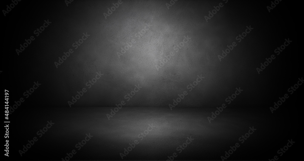 Wall mural empty dark concrete background for mock up or product display