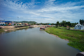 Fototapeta na wymiar Riverside of Sakae Krang River, Uthai Thani Province, Thailand