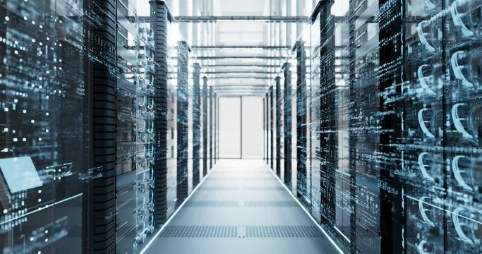 Data center corridor.	