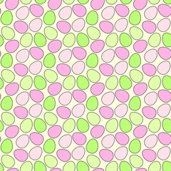 Easter eggs vector seamless pattern, easter background, wrapping