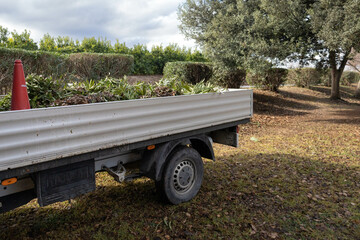 Branches in the pick up to be transported to the deposit of branches