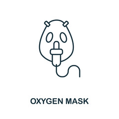 Oxygen Mask icon. Line element from medical equipment collection. Linear Oxygen Mask icon sign for web design, infographics and more.