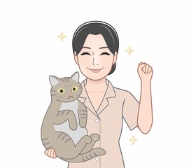 猫が好きな女性