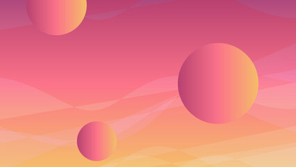 Abstract background with planets