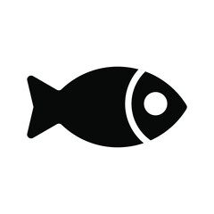 Vector fish icon isolated on white background.