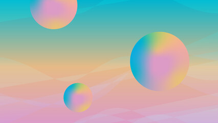 Abstract background with planets