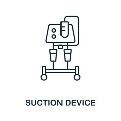 Suction Device icon. Line element from medical equipment collection. Linear Suction Device icon sign for web design, infographics and more.