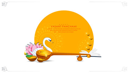 Happy Vasant Panchami Background.vector illustration