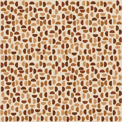 Brown coffee pattern. Vector simple coffee bean wallpaper pattern.