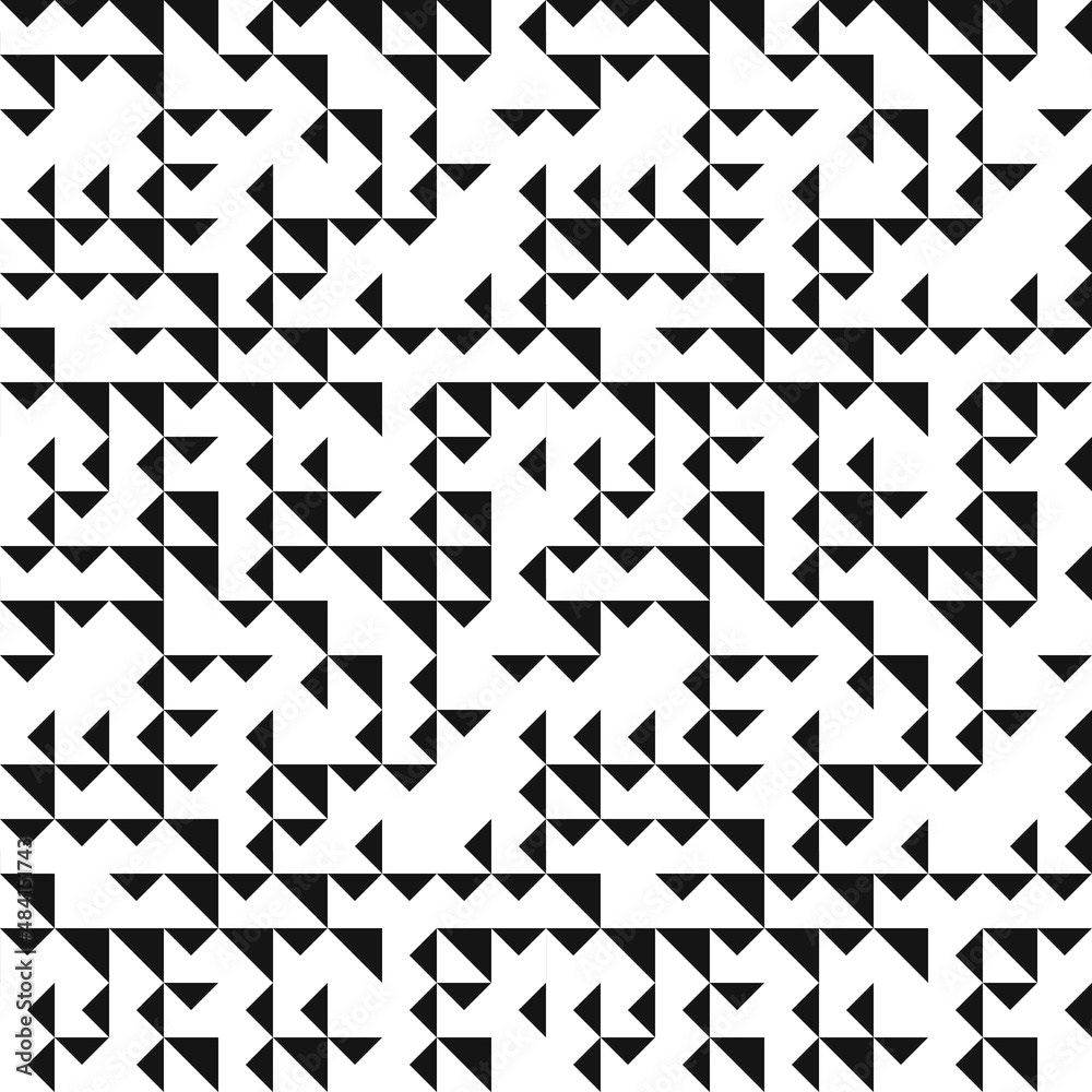 Poster Little triangles pattern. Vector seamless triangle shapes.