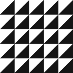 Seamless black and white triangle tile. Vetor pattern.