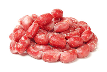 Chinese sausage on white background 