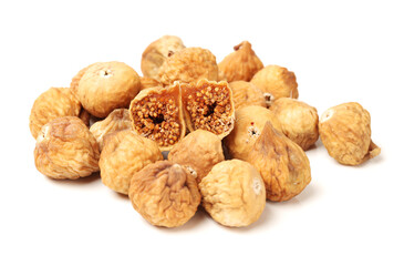 dried fig on white background 